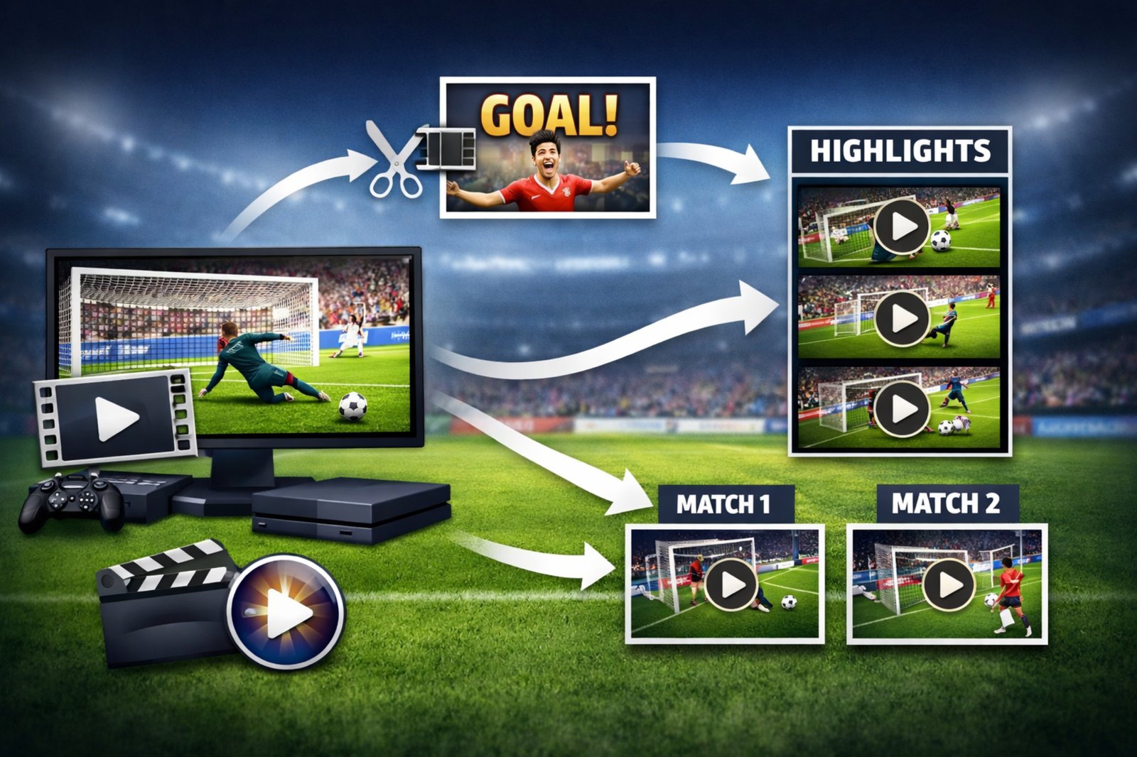 Criação automática de highlights de EA FC 26 a partir de streams